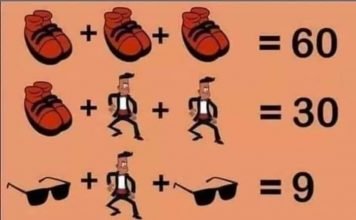 Soluzione gioco matematico scarpa omino occhiali e guantone