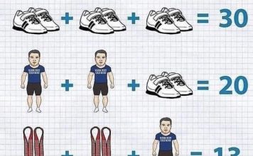 Soluzione gioco matematico dell'uomo con scarpe e sciarpa