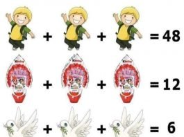 Soluzione gioco matematico bambino uovo di Pasqua e Colomba