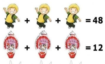 Soluzione gioco matematico bambino uovo di Pasqua e Colomba