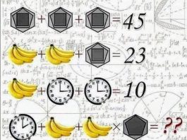 Soluzione gioco matematico con banane orologi ed esagoni