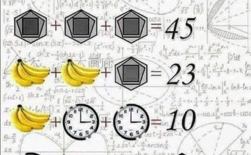 Soluzione gioco matematico con banane orologi ed esagoni