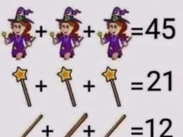 Soluzione gioco matematico con streghe bacchette e scope