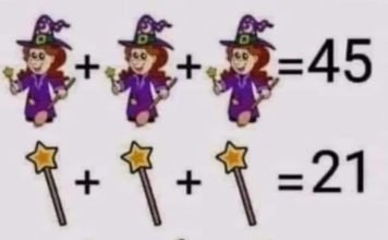 Soluzione gioco matematico con streghe bacchette e scope