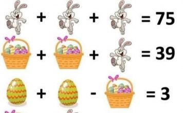 Soluzione gioco matematico coniglio cesto con uova e uova