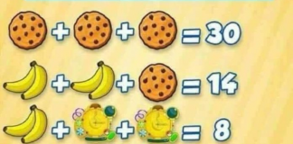 Soluzione gioco matematico con biscotti banane e sveglie